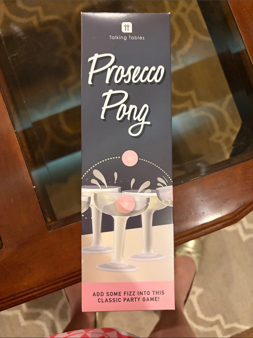 Talking Tables Prosecco Pong Party Game - Pink & Navy
